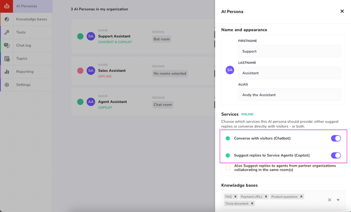 AI persona settings 1