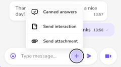 Canned answers menu 2.0