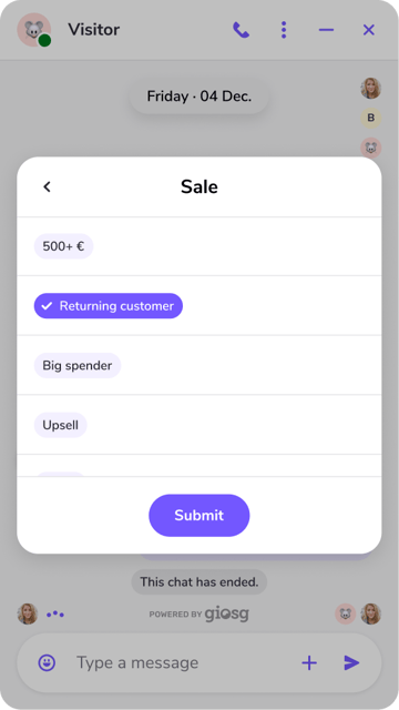 Select more than one tag + submit