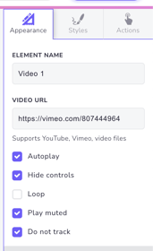 Video element settings-png